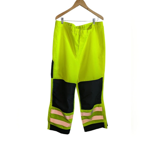 Carhartt High Visibility Waterproof Pants Class E XL Neon Fluorescent OSHA - Picture 1 of 5